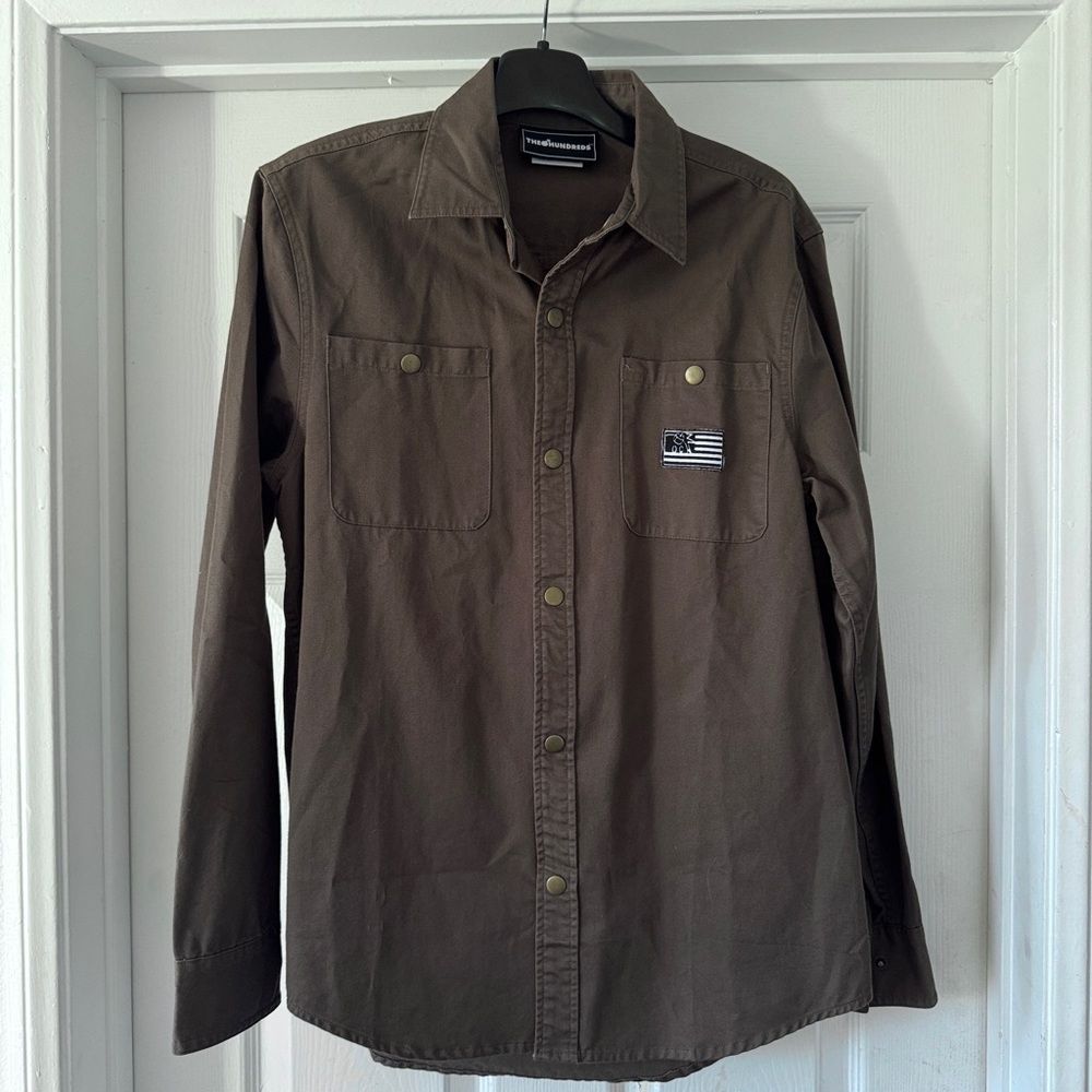 The Hundreds Dark Brown Button-Up Shirt